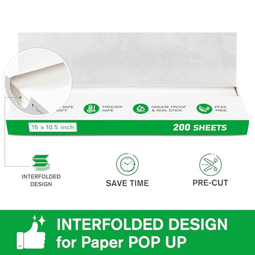 EcoDispose 200 Pcs 15x10.5 inch White Deli Wrap Paper Heavy Duty Non-Stick by EcoDispose - Used condition - Image 3