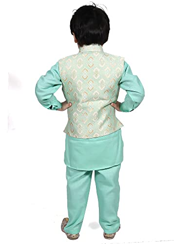 TADEX Kurta Pyjama & jacket for boys | 3 pcs WaistCoat Traditional Ethnic Wear For Children4