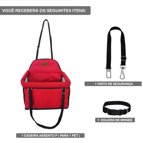 Assento Cadeira Para Viajar Com Pet no Carro Transporte Seguro Confortável Estrutura Reforçada Até 1