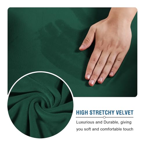 image for H.VERSAILTEX Real Velvet Plush 3 Piece Stretch Sofa Covers Couch Cover