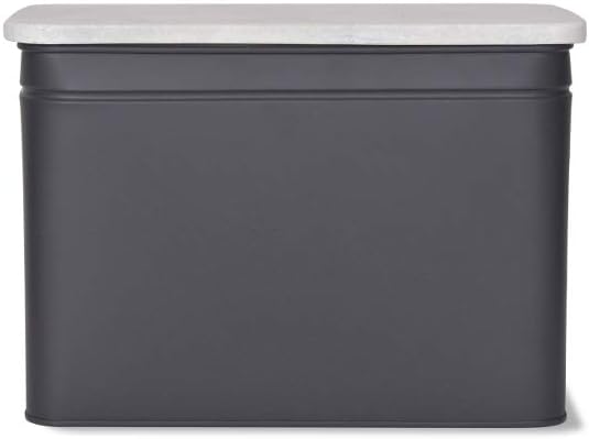 Garden Trading Brompton Bread Bin, Powder Coated Iron, Carbon, One Size