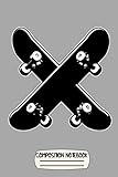  Skate X Notebook: (110 Pages, Lined, 6 x 9)