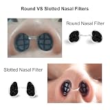 Niewidoczny Filtr do Nosa, Ultraoddychające Filtry do Nosa, Zatyczki do Nosa na Zapachy, Pyłki, Kurz, Mały + średni + Duży Okrągły Kształt, dla Rodzinnego Opakowania o Różnych
