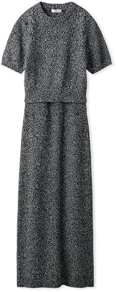 Amazon.co.jp: [フレイ アイディー] クロップドニットセットアップ  