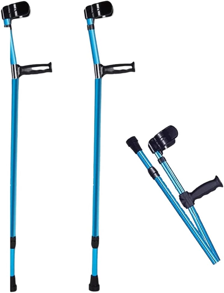 Adult Crutches Adult Crutches Canes Forearm Crutches Aluminum Foldable Medical Crutches Open Cuff Adjustable Canes Walking Sticks Convenient