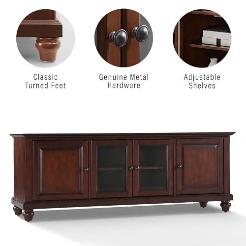 Crosley Furniture KF10005DMA Cambridge Low Profile Tv Stand For 65+ Inch Tvs, Entertainment Center With Storage Shelves, Vintage Mahogany thumb #6