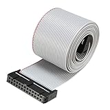 uxcell IDC Gray Wire Flat Ribbon Cable 26 Pins 128cm Length 2.54mm Pitch Type-B
