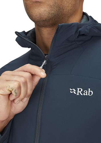 Rab Men's Xenair Alpine Light Hooded Insulated Jacket for Hiking & Mountaineering - Tempest Blue - Large