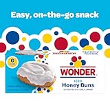 Wonder Iced Honey Buns, Individually Wrapped Iced Pastry Snacks, 12 oz, 6 Count