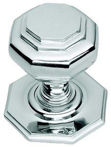 Polished Chrome Octagonal Centre Pull Door Knob/Handle (BC15A)
