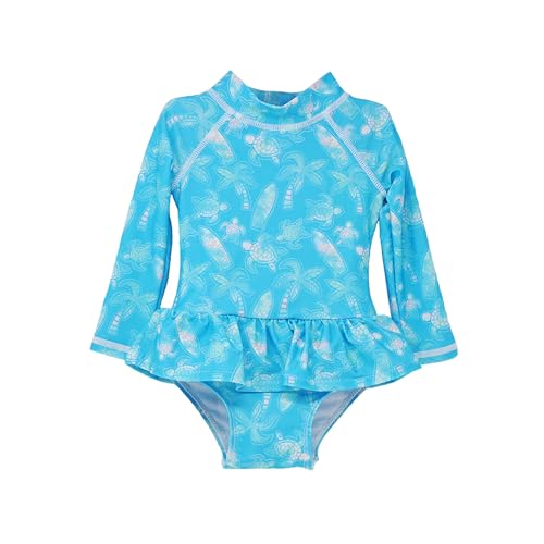Image of Flap Happy Baby Girls' UPF 50+ Alissa Infant Ruffle Rash Guard Swimsuit