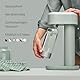 Mysoda: Stilvoller Ruby 2 Wassersprudler aus robustem Aluminium (ohne CO2-Zylinder) mit hochwertiger 1-Liter-Wasserflasche in Premiumdesign - Salbeigrün (Pigeon)
