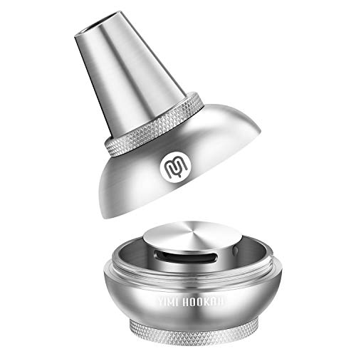 Yimi Hookah® Aluminum Hookah Molasses Catcher | Universal Fit Shisha Hookah Accessories | Dia 5.5Cm Height 7.4Cm Silicone Grommet Included (Silver) #TOP2
