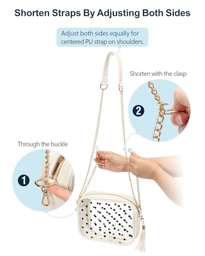 Image of PACKISM Clear Bag for Stadium Events - Clear Purses for Women Transparent Crossbody Messenger Bag for Concerts Game Day