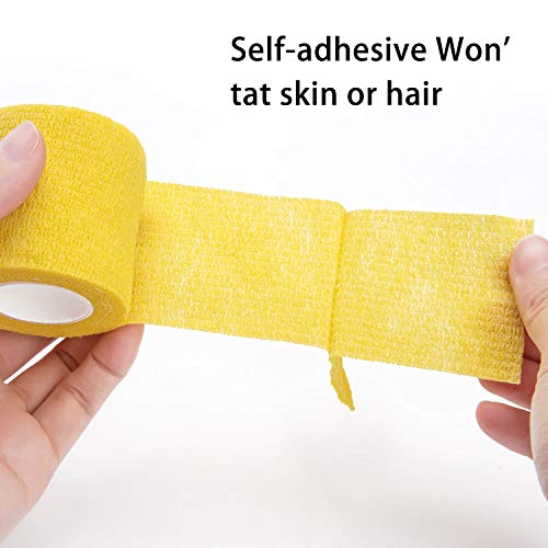 14 Pcs Athletic, Sports Wrap Tape & Bandage Wrap Stretch Self Adherent Tape For Wrist, Ankle, 2 Inch X 4.92Yard Per Roll #TOP3