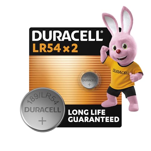 Duracell pilas alcalinas especiales LR54 de 1,5 V (paquete de 2) (189/LR1130) – Larga duración – Termómetros, calculadoras, relojes, dispositivos médicos – 5 años de vida útil - Prevención de fugas