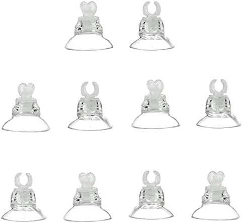 JZMYXA Aquarium Suction Cup Clips Air Tube Holders for Fish Tank,10 Pieces, Fit Tube/Lighting Wire Outer Diameter 0.2-0.23 Inch.