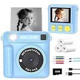 Kids Instant Print Camera - Christmas Birthday Gifts for Girls Boys, Instant Cameras That Print Photos for 4 5 6 7 8 9 10 Year Old Girl Birthday Gift with 32GB SD Card