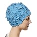 BEEMO Floral Petal Ladies Bathing Swim Cap - Royal Blue