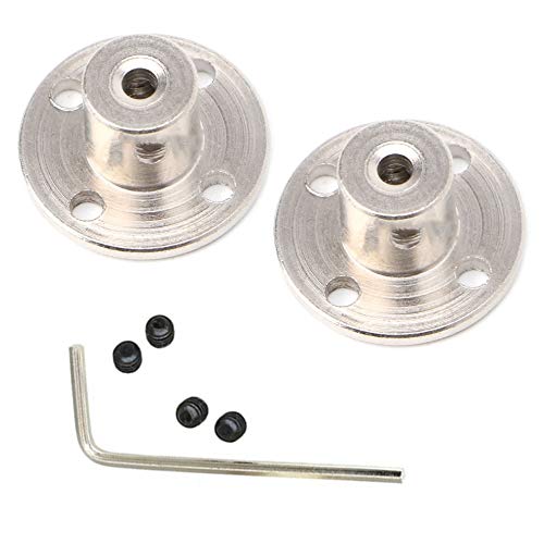 Magic&shell 2-Pack 3mm Flange Shaft Coupling High Hardness Metal Axis Bearing Fittings DIY Model Accessory Rigid Flange Guide Shaft Coupler Motor Connector