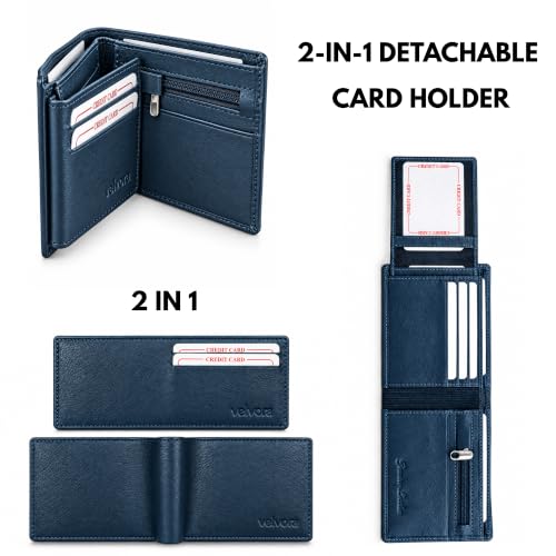 Image of Genuine Leather Wallet for Men with Detachable Card Holder