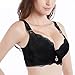 FallSweet Padded Push Up Lace Bras for 34A to 44C Underwire (All-Black,44C)