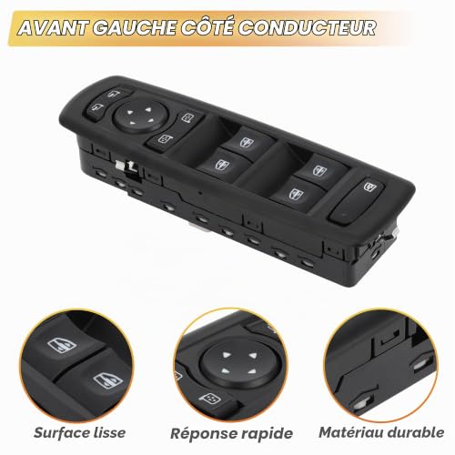A ABSOPRO Bouton De Commande De Vitre Électrique Pour Renault Megane 3 1pc – vue 6