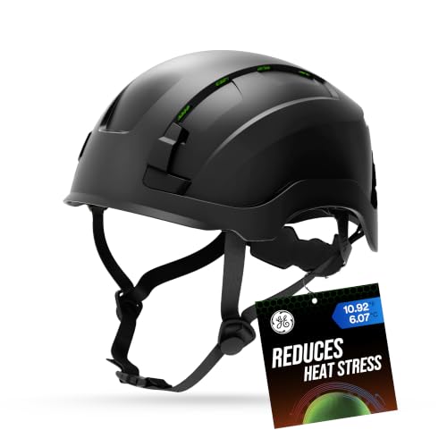 GE Safety Helmet - ANSI Type 2, Advanced Impact Technology Vented, Black
