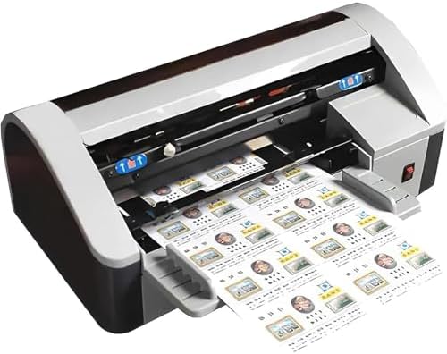 Electric Business Card Cutter Machine, Adjustable Margin for Precision Cutting, Ideal for Office and Professional Use