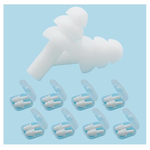 Image of Earplugs for Sleeping Noise Cancelling, Reusable Ear Plugs- Super Soft, Silicone Ear Plug, for Sleeping 8 Pairs, Swimming, Snoring, Concerts, Work, Noisy Places (8 Colors)