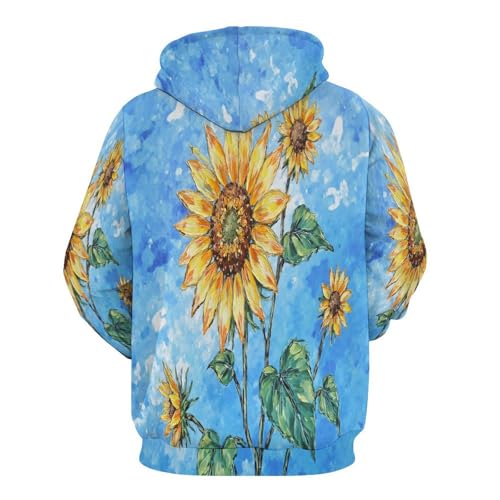 Pull Fleurs Peintes l'Huile Résistant et Confortable pour l'Automne - 4