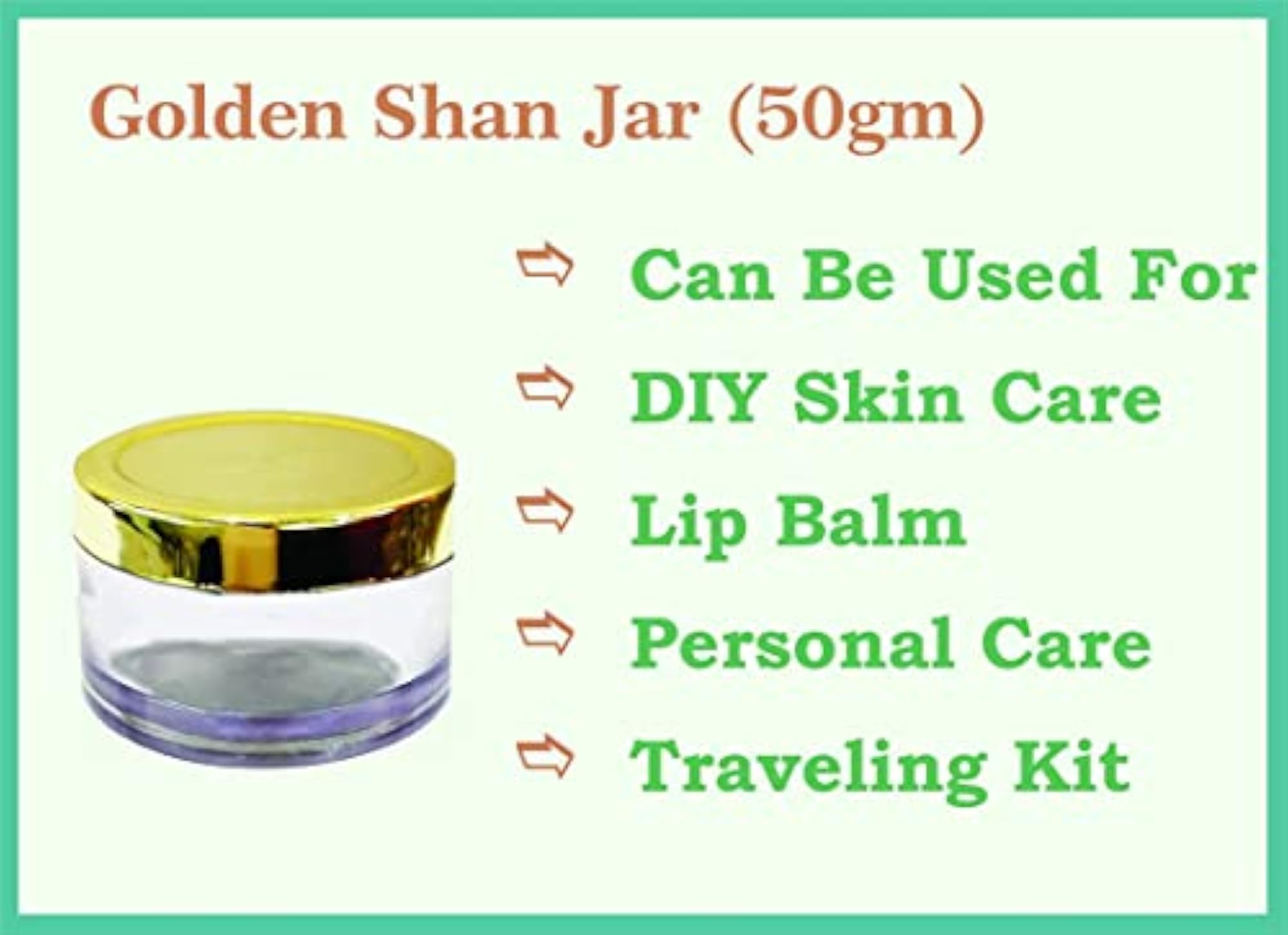 50g/ml Transparent Cosmetic Empty Jar Pot, 12pcs