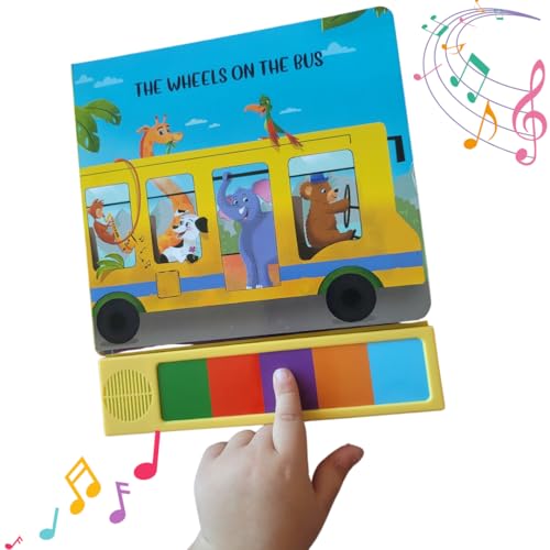 TOYS AND LOVE The Wheels on The Bus Interactive Music Toy for Toddlers, Sound Book for Young Kids