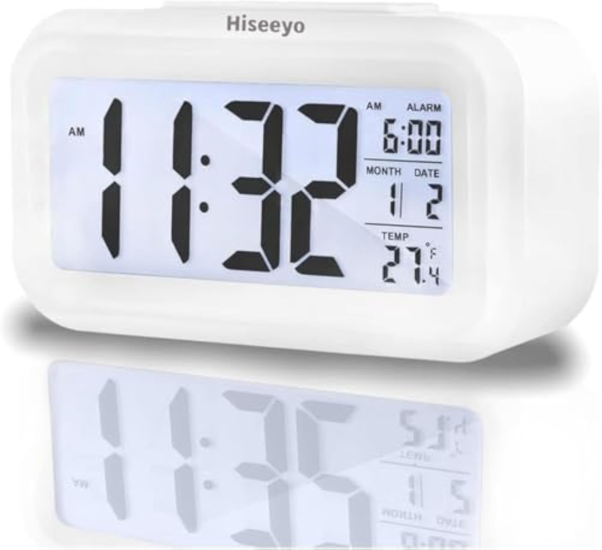 Upgraded Digital Alarm Clock, 4.3" LED Display with Temperature