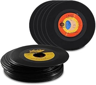 Record Looks Genuine Record Decorations Set of 25| 45 RPM, 7” Vinyl Records| Perfect As Party Decorations, Arts and Crafts...