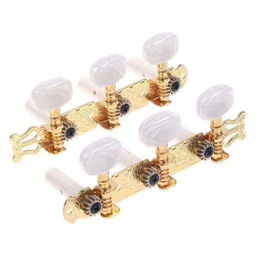 Andoer- Clavijas de Afinación para Guitarra Clásica Chapado en Oro, 2 unidades