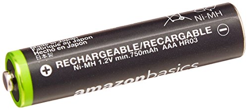 Image of AmazonBasics 4 Pack AAA Ni-MH Pre-Charged Rechargeable Batteries, 1000 Recharge Cycles (Typical 800mAh, Minimum 750mAh) - Packaging May Vary
