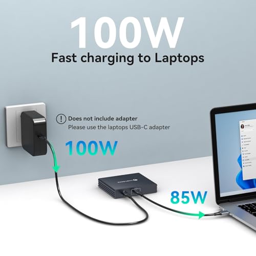 Splitter Thunderbolt a HDMI DP de 3 salidas con entrega de energía de 100W para multipantalla 6