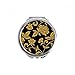 Chinese Style Asia Peony Pattern Hand Compact Mirror Round Portable Pocket Glass