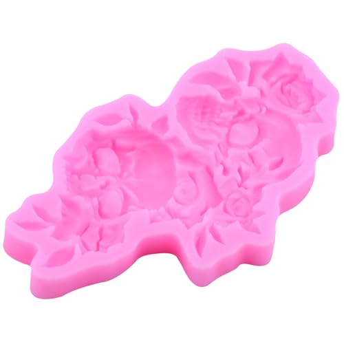 XMOLDNMS Halloween Skull Fondant Silicone Molds for Cake Decoration Cupcake Topper Chocolate Candy Sugar Craft Gum Paste Polymer