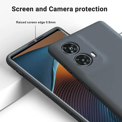 Image of FIRST MART Matte Silicone Back Cover for Motorola G85 - Grey