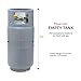 Flame King YSN335 - 33.5LB Steel Forklift Propane Tank Cylinder with Built-in Gauge, Gray