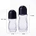 4Pcs 50ml/1.69 Oz Clear Refillable Glass Roll-On Deodorant Bottles Reusable Leak-Proof Massage Roller Bottles Containers with Roller Ball and White Cap for DIY Deodorant, 3ml Transfer Dropper
