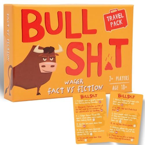 Boxer Gifts Bullsh*t Funny Game for Adults Can You Tell Whos Lying? Travel Edition 2+ Players Ages 18+