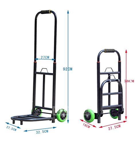 Carretilla plegable portátil con ruedas resistentes miniatura 3