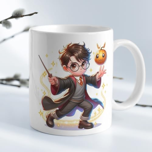 Image of Half Engineer Gifts - HE Herry Potter Printed Coffee Mug 325ml with Fridge Magnet | Birthday Gift for Son Daughter Brother Sister Friend | Festival Gifting for Rakshabandhan, Christmas, Diwali