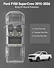 3W Floor Mats Fit for 2015-2025 2026 Ford F150/22-26 F-150 Lightning SuperCrew Cab w/o Storage TPE All Weather Custom Fit Pickup Car Accessories 1st 2nd Row Full Set Non-Slip Liners Cut to Fit Storage