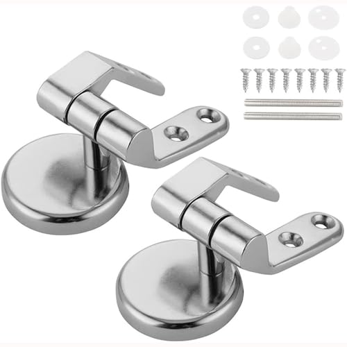 Asiento De Inodoro De Hardware: Bisagras De Metal Ajustables Para Acampar | Kit Anti -Raisse Bolts | Accesorios De Acero Sostenible Accesorios Sanitarios Reemplazos De Inodoros