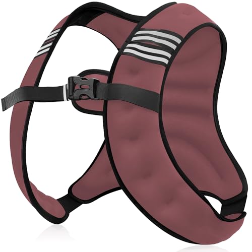 Image of NATURELUX Weighted Vest Men or Women - 5 /10 /15 /20 /25 /30lbs Weights with Reflective Stripe, Weighted Vest for Workout Equipment for Strength Training Running - Walking Weight Loss