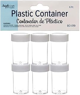 New 377203 Plastic Containers 2" X 1" 6 Ct (12-Pack) School Supplies Cheap Wholesale Discount Bulk Stationery School Supplies Fashion Accessories